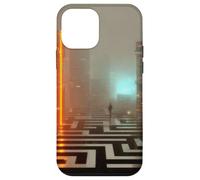 Carcasa para iPhone 12 Mini El umbral de neón - Cyberpunk Dystopian City Art
