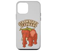 Carcasa para iPhone 12 Mini Elefante Fresa Divertido Italiano Brainrot Slang Juegos Meme