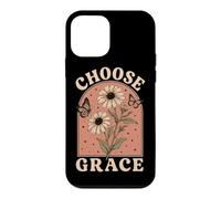 Carcasa para iPhone 12 Mini Elegir Gracia Cristiano Girasol Mariposa Fe Religi