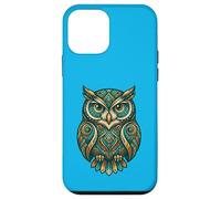 Carcasa para iPhone 12 Mini Elemental Folk Art Owl Symmetrical Mandala Bird Graphic