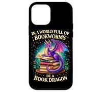 Carcasa para iPhone 12 Mini En un Mundo Lleno de Ratones de Biblioteca Sé un Libro Dragon Book Nerd