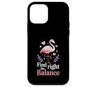 Carcasa para iPhone 12 Mini Encuentra el Equilibrio Adecuado Flamingo Motivación Calma
