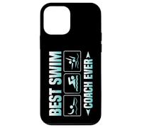 Carcasa para iPhone 12 Mini Entrenador de Nadador Humor Mejor Entrenador de natación jamás Nadando