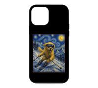 Carcasa para iPhone 12 Mini Esquí Golden Retriever Art Skiier Perro en Ski Hill