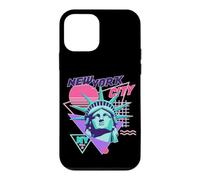Carcasa para iPhone 12 Mini Estatua De La Libertad De La Ciudad De Nueva York Retro Vaporwave Estética