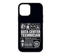 Carcasa para iPhone 12 Mini Etiqueta de Advertencia sarcástica Divertida del técnico del Centro de Datos