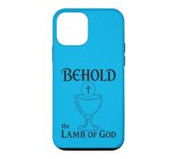 Carcasa para iPhone 12 Mini Eucaristía Católica He aquí la Comunión del Cordero de Dios