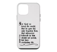 Carcasa para iPhone 12 Mini Evangelio Juan 3:16 Versículo Completo en la versión King James KJV