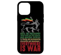 Carcasa para iPhone 12 Mini Everywhere IS War Discurso Haile Selassie León Judá Reggae