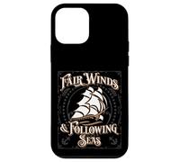 Carcasa para iPhone 12 Mini Fair Winds and Following Seas - Frase Naval temática náutica