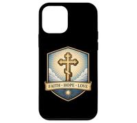 Carcasa para iPhone 12 Mini Fe Esperanza Amor Cristiano Ortodoxo Floral Jesucristo Dios