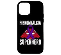 Carcasa para iPhone 12 Mini Fibromialgia Superhero Warrior Fighter Purple Ribbon