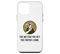 Carcasa para iPhone 12 Mini Fontanero Divertido Cuanto más húmedo te vuelves más rápido vengo. Fontanería