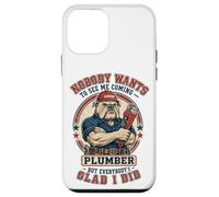 Carcasa para iPhone 12 Mini Fontanero Divertido Nadie Quiere verme Venir Bulldog Plumbing