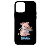 Carcasa para iPhone 12 Mini For Lift Certified - Cerdo Comiendo Alimentos con una Parodia de Tenedor