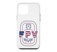 Carcasa para iPhone 12 Mini FPV Drone & Bandera Americana - Quadcopter USA Pilot Patriotic