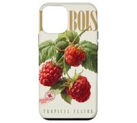 Carcasa para iPhone 12 Mini Fruta orgánica botánica con Sabor Tropical de Frambuesa Vintage