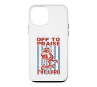 Carcasa para iPhone 12 Mini Fuera para alabar a Dios El Señor Humor Cristiano Divertido Rana