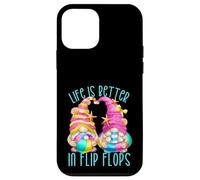 Carcasa para iPhone 12 Mini Funny Beach Gnomes For Women Life Is Better In Flip Flops