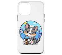 Carcasa para iPhone 12 Mini Funny Boba Bubble Tea Cherry Sakura Blue Merle Corgi Lover