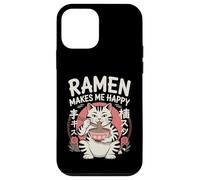 Carcasa para iPhone 12 Mini Funny Cat Ramen Ramen Makes Me Happy Tatuaje Anime Gato