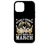 Carcasa para iPhone 12 Mini Funny Champagne Birthday Gnomes For Women Are Born In March