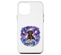 Carcasa para iPhone 12 Mini Funny Dachshund Space Wiener Dog Día de la Tierra