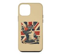 Carcasa para iPhone 12 Mini Funny DJ Cat Disco Sound Tech Headphone Music UK Flag