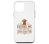 Carcasa para iPhone 12 Mini Funny Excuse Me You Look Like You Love Me Botas Cowboy