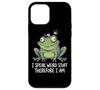 Carcasa para iPhone 12 Mini Funny Frog, Hablo Cosas Raras, por lo Tanto Soy un Juego de Palabras con Memes