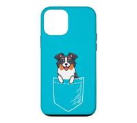 Carcasa para iPhone 12 Mini Funny Kawaii Pocket Tri Color Australian Shepherd Dog Lover