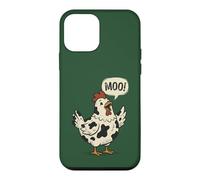 Carcasa para iPhone 12 Mini Funny Moo Chicken Cow Farm Animal Humor Hombres Mujeres Niños 2