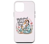 Carcasa para iPhone 12 Mini Funny Motherhood Is The Realest Hood Día de la Madre Goose Mom