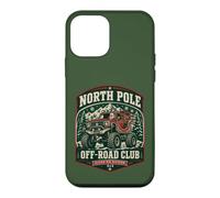Carcasa para iPhone 12 Mini Funny North Pole Off-Road Club Sleigh Rig División Navidad