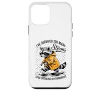 Carcasa para iPhone 12 Mini Funny Raccoon - Sarcástico - He Sobrevivido a demasiadas tormentas