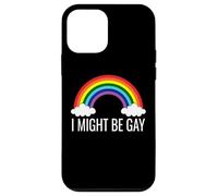 Carcasa para iPhone 12 Mini Funny Rainbow Pride Humor I Might Be Gay Statement tee