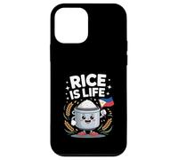 Carcasa para iPhone 12 Mini Funny Rice Is Life Cute Antropomorphic Cooker