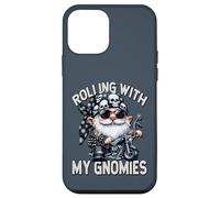 Carcasa para iPhone 12 Mini Funny Saying Motorcycle Biker GNOME Rolling with My Gnomies