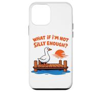 Carcasa para iPhone 12 Mini Funny Silly Goose Dock Meme ¿Qué Pasa si no Soy lo Suficientemente Tonto