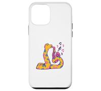 Carcasa para iPhone 12 Mini Funny Snake Toca el saxofón Música, Serpientes, Vida