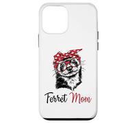Carcasa para iPhone 12 Mini Funny Womens Girls Glasses Bandana Mom Ferret Lover