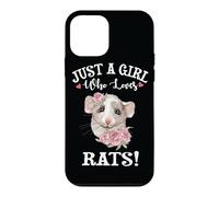 Carcasa para iPhone 12 Mini Funny Womens Kids Just A Girl Who Loves Dumbo Ear Rats Lover