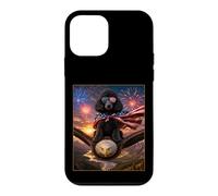Carcasa para iPhone 12 Mini Gafas con diseño de Perro caniche Negro sobre águila Calva con Bandera Americana