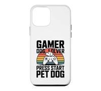 Carcasa para iPhone 12 Mini Gamer Dog Lover Press Start Pet Dog Gaming