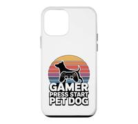 Carcasa para iPhone 12 Mini Gamer Dog Lover Press Start Pet Dog Gaming