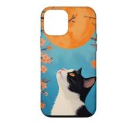Carcasa para iPhone 12 Mini Gato Japonés Mirando Al Sol