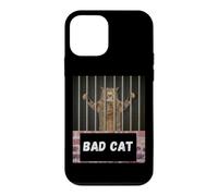 Carcasa para iPhone 12 Mini Gato Malo Gato detrás de Las rejas Divertida Cita sarcástica Diciendo fo