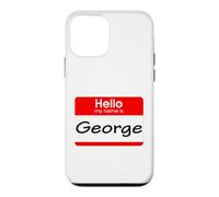 Carcasa para iPhone 12 Mini George, Hola, me llamo Etiqueta, Placa