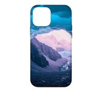 Carcasa para iPhone 12 Mini Glacier Ice Cave Mountain Valley Artico Paisaje Obra De Arte
