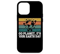 Carcasa para iPhone 12 Mini Globo Divertido Go Planet It's Your Earth Day Retro Sunset